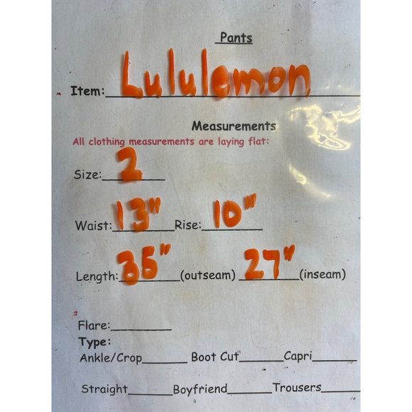 Lululemon On The Fly Pant Woven Hemmed Black Women's Size 2 - Picture 4 of 4